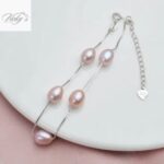 Pulsera de perlas rosa