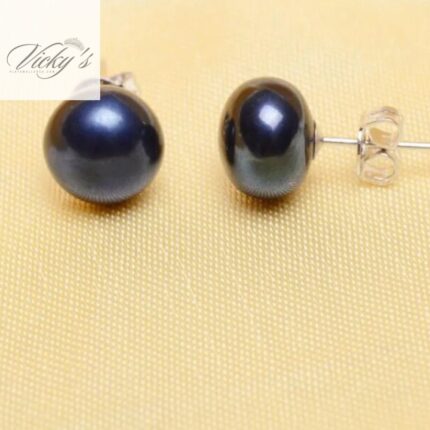Pendientes perlas negras 7mm